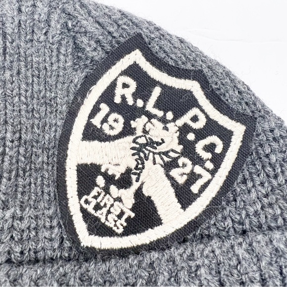Polo Ralph Lauren POLO SCRIPT RL SKI CLUB PATCH Design Cuffed Beanie - Picture 10 of 13